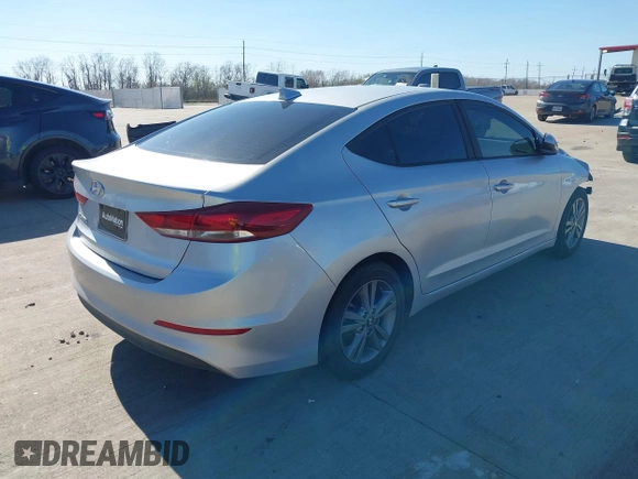 2018 Hyundai Elantra SEL with VIN 5NPD84LFXJH269418, listed as a IAAI auction lot 41205109 with 114,270 mi miles and . Bid and sale history available at DreamBid. Image 4.