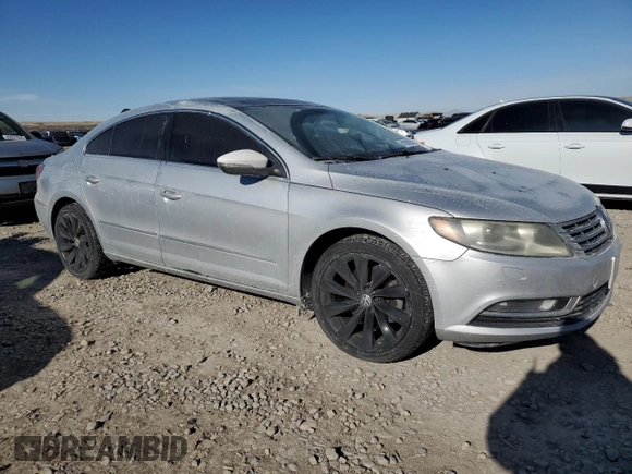 2013 Volkswagen CC VR6 Lux with VIN WVWHU7AN1DE500302, listed as a Copart auction lot 41916625 with 75,550 mi miles and Salvage Title. Bid and sale history available at carsss.com. Image 4.