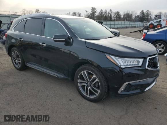 2017 Acura MDX w/Advance Pkg with VIN 5FRYD4H81HB001548, listed as a Copart auction lot 45001065 with 65,888 mi miles and Salvage Title. Bid and sale history available at carsss.com. Image 4.