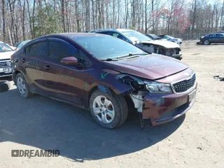2017 Kia Forte LX with VIN 3KPFK4A75HE148512, listed as a IAAI auction lot 41869999 with 108,956 mi miles. Bid and sale history available at carsss.com. Image 1.