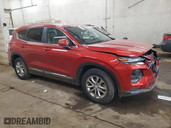 2019 Hyundai Santa Fe SE with VIN 5NMS2CAD4KH070822, listed as a Copart auction lot 61863315 with 74,865 mi miles and Salvage title. Bid and sale history available at DreamBid. Image 4.