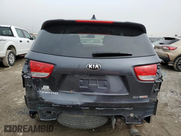 2016 Kia Sorento EX with VIN 5XYPHDA12GG023242, listed as a Copart auction lot 48183135 with 133,946 mi miles and Salvage Title. Bid and sale history available at carsss.com. Image 6.