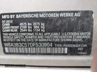 2013 BMW 3 Series 328i xDrive with VIN WBA3B3C57DF530904, listed as a IAAI auction lot 41525397 with 158,310 mi miles and . Bid and sale history available at DreamBid. Image 9.