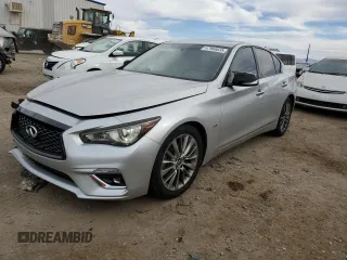 2020 Infiniti Q50 3.0t LUXE with VIN JN1EV7APXLM206728, listed as a Copart auction lot 47968035 with 91,261 mi miles and Salvage Title. Bid and sale history available at carsss.com. Image 1.