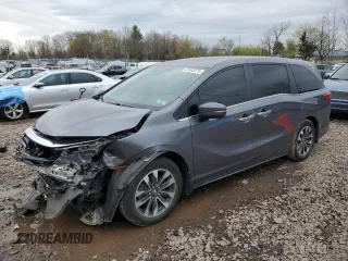 2022 Honda Odyssey EX-L z VIN 5FNRL6H78NB049944, wystawiony jako Copart lot #52403275 z przebiegiem Nie podano mil oraz Szkody całkowita. Historia ofert i sprzedaży dostępna na DreamBid. Obrazek 1.