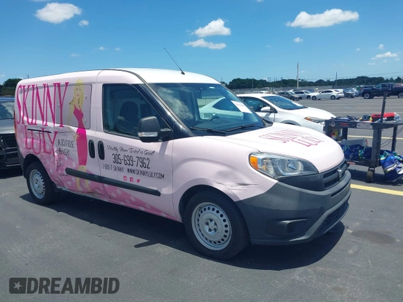 2017 Ram ProMaster City Cargo Tradesman with VIN ZFBERFAB6H6H02062, listed as a IAAI auction lot 42523698 with 90,796 mi miles and . Bid and sale history available at DreamBid. Image 1.