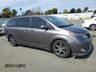 2017 Toyota Sienna SE with VIN 5TDXZ3DCXHS771231, listed as a Copart auction lot 50169225 with 81,910 mi miles and Salvage Title. Bid and sale history available at carsss.com. Image 4.
