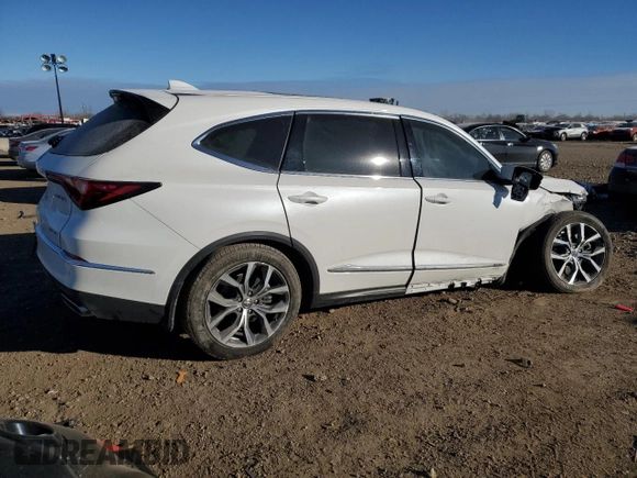 2024 Acura MDX Technology z VIN 5J8YE1H47RL012080, wystawiony jako Copart lot #83381034 z przebiegiem Nie podano mil oraz Szkoda całkowita • Salvage title. Historia ofert i sprzedaży dostępna na DreamBid. Obrazek 3.