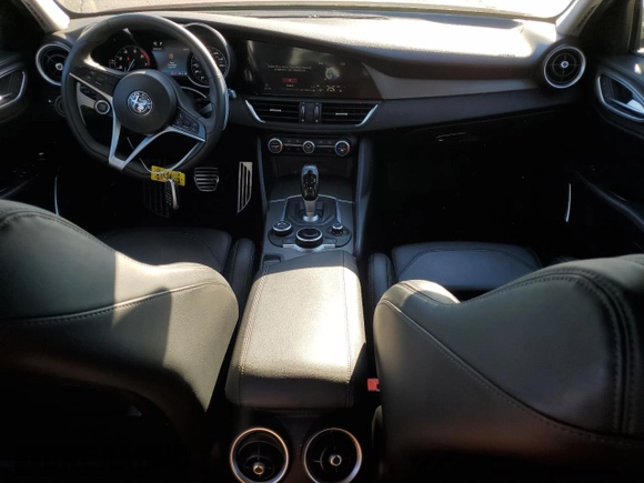 2019 Alfa Romeo Giulia Ti Sport with VIN ZARFAMBN9K7604458, listed as a Copart auction lot 73707164 with 34,495 mi miles and Salvage Title. Bid and sale history available at carsss.com. Image 8.