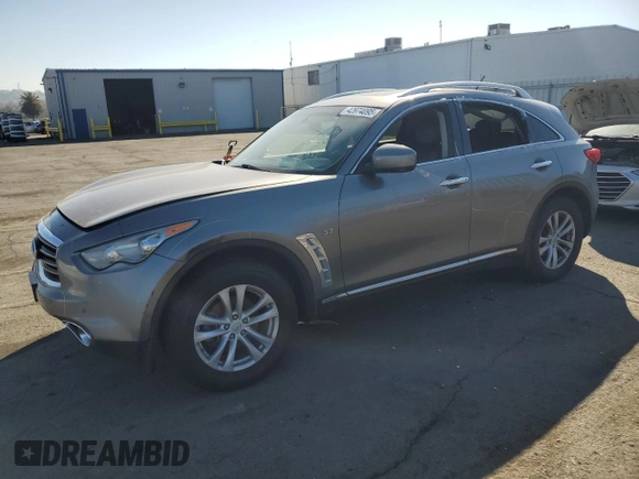 2014 Infiniti QX70 with VIN JN8CS1MW2EM413392, listed as a Copart auction lot 42974095 with 192,020 mi miles and Salvage Title. Bid and sale history available at carsss.com. Image 1.