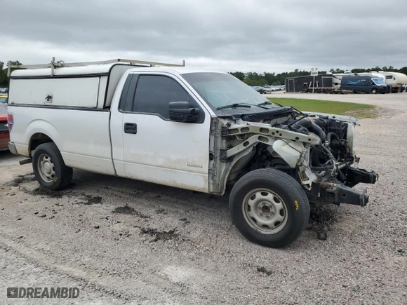 2014 Ford F-150 XL with VIN 1FTNF1CT3EKE02302, listed as a Copart auction lot 69056354 with 203,763 mi miles and Salvage Title. Bid and sale history available at carsss.com. Image 4.
