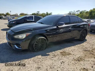 2019 Infiniti Q50 Luxe z VIN JN1EV7AP9KM515606, wystawiony jako Copart lot #53248805 z przebiegiem 100 081 mil mil oraz Nie do naprawy. Historia ofert i sprzedaży dostępna na DreamBid. Obrazek 1.