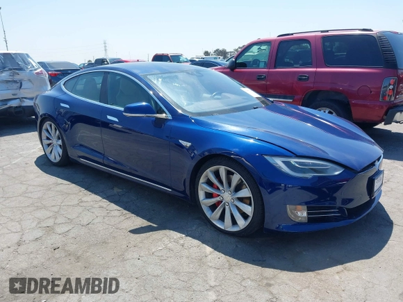 2016 Tesla Model S 90D with VIN 5YJSA1E48GF161604, listed as a IAAI auction lot 39977345 with 32,789 mi miles and . Bid and sale history available at DreamBid. Image 1.