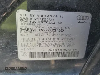 2013 Audi allroad Premium with VIN WA19FAFL1DA061123, listed as a Copart auction lot 64601404 with 113,792 mi miles and Salvage Title. Bid and sale history available at carsss.com. Image 12.
