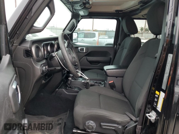 2022 Jeep Wrangler Unlimited Sport S with VIN 1C4HJXDG6NW141997, listed as a Copart auction lot 58938655 with 67,222 mi miles and Salvage title. Bid and sale history available at DreamBid. Image 8.