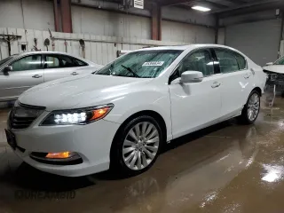 2014 Acura RLX Tech Pkg with VIN JH4KC1F58EC007386, listed as a Copart auction lot 85366634 with 124,832 mi miles and Salvage Title. Bid and sale history available at carsss.com. Image 1.
