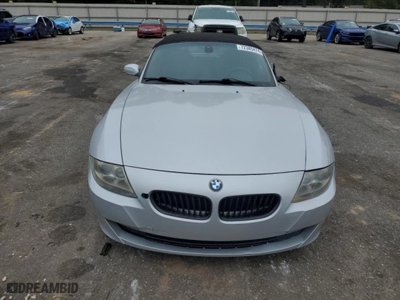 2006 BMW Z4 3.0si with VIN 4USBU535X6LW92156, listed as a Copart auction lot 72385474 with 116,123 mi miles and Salvage Title. Bid and sale history available at carsss.com. Image 5.