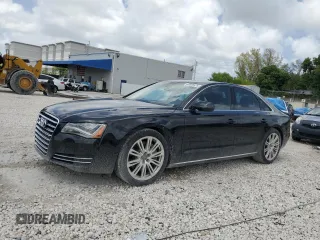 2013 Audi A8 4.0L with VIN WAUA2AFD3DN026967, listed as a Copart auction lot 60800425 with 87,836 mi miles and Salvage title. Bid and sale history available at DreamBid. Image 1.