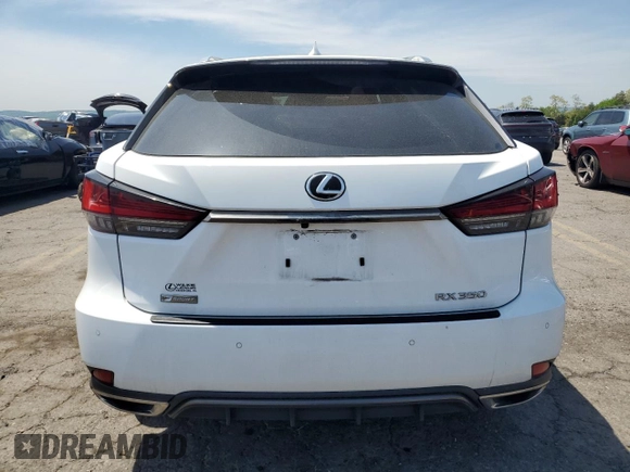 2020 Lexus RX 350 F Sport Performance with VIN 2T2YZMDA5LC257258, listed as a Copart auction lot 56735485 with 76,576 mi miles and Salvage title. Bid and sale history available at DreamBid. Image 6.