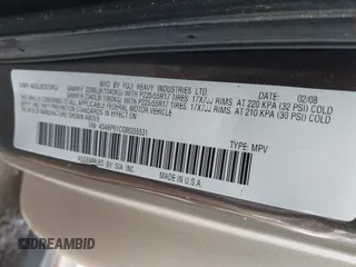 2008 Subaru Outback i z VIN 4S4BP61C086355531, wystawiony jako IAAI lot #41921555 z przebiegiem 199 218 mil mil oraz . Historia ofert i sprzedaży dostępna na DreamBid. Obrazek 9.