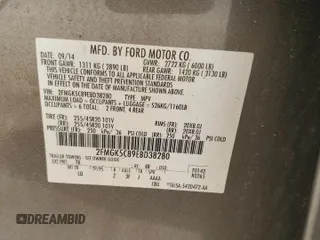 2014 Ford Flex SEL z VIN 2FMGK5C89EBD38280, wystawiony jako Copart lot #47172445 z przebiegiem 221 729 mil mil oraz Tytuł czysty. Historia ofert i sprzedaży dostępna na DreamBid. Obrazek 13.