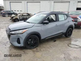 2023 Nissan Kicks SR with VIN 3N1CP5DV2PL488301, listed as a Copart auction lot 43797625 with 52,781 mi miles and Clean Title. Bid and sale history available at carsss.com. Image 1.