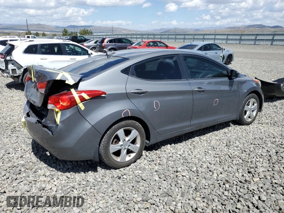 2013 Hyundai Elantra GLS z VIN 5NPDH4AE7DH162020, wystawiony jako Copart lot #54664595 z przebiegiem 165 999 mil mil oraz Szkoda całkowita • Salvage title. Historia ofert i sprzedaży dostępna na DreamBid. Obrazek 3.