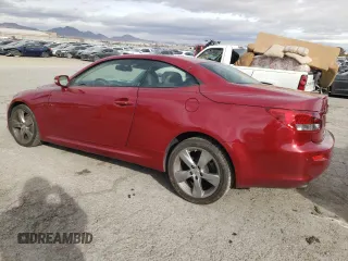 2011 Lexus IS 350 C with VIN JTHFE2C29B2505657, listed as a Copart auction lot 82637394 with 62,145 mi miles and Salvage title. Bid and sale history available at DreamBid. Image 2.