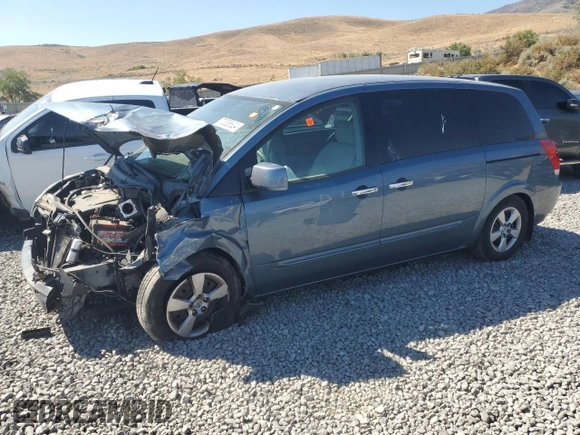 2008 Nissan Quest with VIN 5N1BV28U18N103015, listed as a Copart auction lot 70055624 with 0 mi miles and Salvage Title. Bid and sale history available at carsss.com. Image 1.