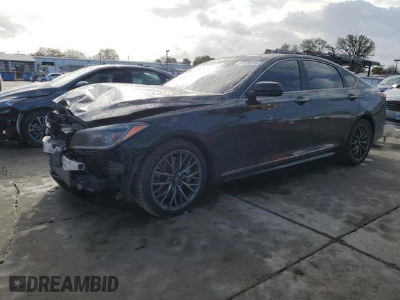 2018 Genesis G80 Sport z VIN KMHGN4JB3JU243749, wystawiony jako Copart lot #49339915 z przebiegiem 80 735 mil mil oraz Szkoda całkowita • Salvage title. Historia ofert i sprzedaży dostępna na DreamBid. Obrazek 1.