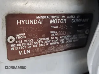 2002 Hyundai XG L with VIN KMHFU45E52A182510, listed as a Copart auction lot 79259794 with 145,878 mi miles and Salvage Title. Bid and sale history available at carsss.com. Image 12.