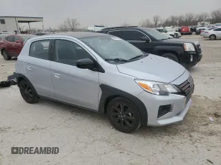 2023 Mitsubishi Mirage Black Edition with VIN ML32AWHJ7PH006897, listed as a Copart auction lot 48814125 with 25,132 mi miles and Salvage title. Bid and sale history available at DreamBid. Image 4.