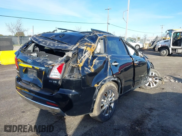 2012 Kia Sorento SX with VIN 5XYKWDA26CG282979, listed as a IAAI auction lot 41018886 with 224,753 mi miles. Bid and sale history available at carsss.com. Image 4.