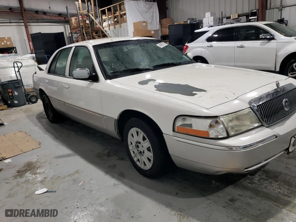 2005 Mercury Grand Marquis GS with VIN 2MEFM74W05X612471, listed as a Copart auction lot 49455195 with 140,916 mi miles and Salvage Title. Bid and sale history available at carsss.com. Image 4.
