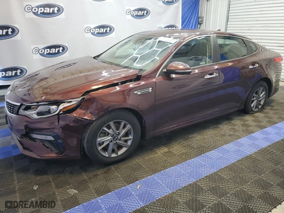 2019 Kia Optima LX with VIN 5XXGT4L34KG325562, listed as a Copart auction lot 46600864 with 104,262 mi miles and Clean Title. Bid and sale history available at carsss.com. Image 1.