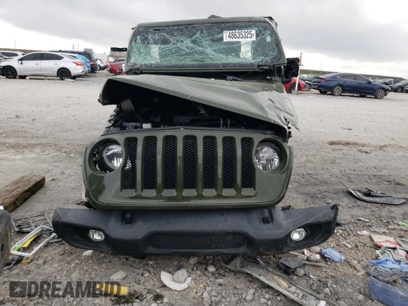 2021 Jeep Wrangler Unlimited Willys with VIN 1C4HJXDM5MW546429, listed as a Copart auction lot 48635325 with 16,353 mi miles and Salvage Title. Bid and sale history available at DreamBid. Image 5.
