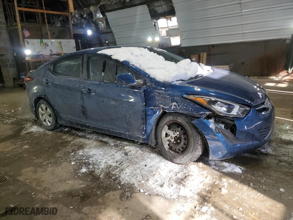 2016 Hyundai Elantra Limited with VIN KMHDH4AE2GU501076, listed as a Copart auction lot 43601095 with 74,386 mi miles and Salvage Title. Bid and sale history available at carsss.com. Image 4.