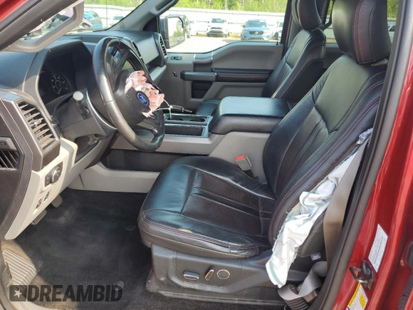2018 Ford F-150 XL with VIN 1FTEW1EG6JFA90964, listed as a Copart auction lot 59808695 with 144,626 mi miles and Salvage title. Bid and sale history available at DreamBid. Image 7.