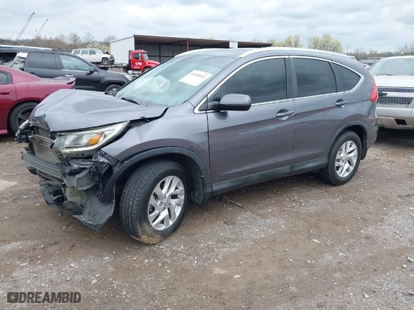 2016 Honda CR-V EX-L with VIN 2HKRM4H75GH616942, listed as a IAAI auction lot 41838107 with 158,521 mi miles. Bid and sale history available at carsss.com. Image 2.