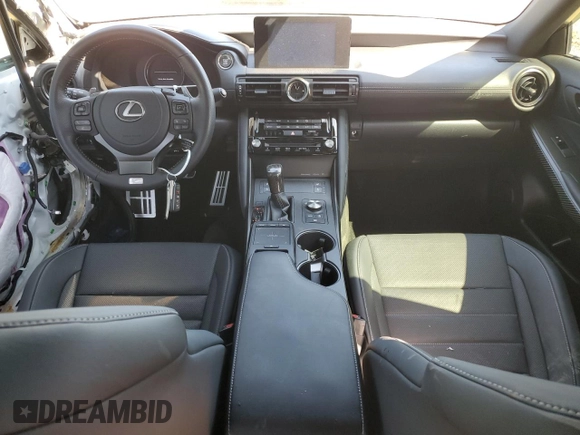 2023 Lexus IS 350 F Sport with VIN JTHGZ1E26P5027574, listed as a Copart auction lot 48046255 with 17,691 mi miles and Salvage title. Bid and sale history available at DreamBid. Image 8.