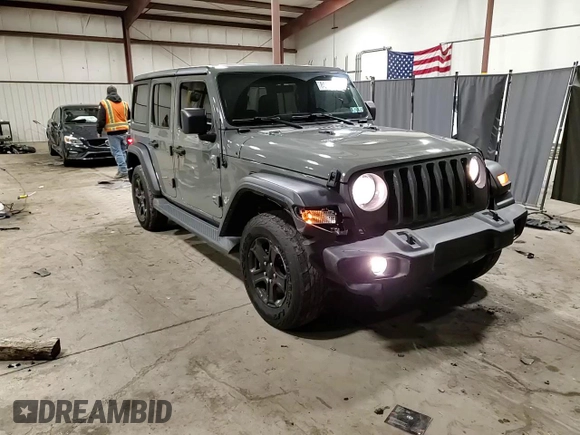 2020 Jeep Wrangler Unlimited Willys with VIN 1C4HJXDG3LW166868, listed as a Copart auction lot 84815154 with 66,640 mi miles and Salvage title. Bid and sale history available at DreamBid. Image 13.