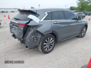 2019 Infiniti QX50 Luxe with VIN 3PCAJ5M19KF135211, listed as a IAAI auction lot 42308891 with 128,432 mi miles and . Bid and sale history available at DreamBid. Image 4.