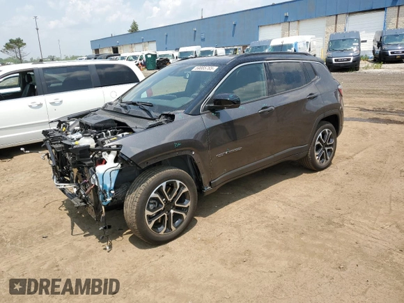 2024 Jeep Compass Limited с VIN 3C4NJDCN5RT602460, выставлен на аукционе Copart как лот 59885765 с пробегом 6 967 миль миль и Списание • Salvage title. История ставок и продаж доступна на DreamBid. Изображение 1.