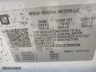 2018 Chevrolet Silverado 1500 LT with VIN 1GCVKREC5JZ350034, listed as a IAAI auction lot 41649277 with 112,673 mi miles. Bid and sale history available at carsss.com. Image 9.