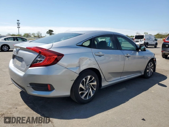 2016 Honda Civic EX with VIN 19XFC2F70GE066230, listed as a Copart auction lot 56162955 with 43,372 mi miles and Salvage Title. Bid and sale history available at DreamBid. Image 3.
