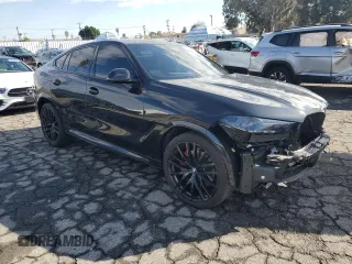 2024 BMW X6 xDrive40i with VIN 5UX33EX09R9S35818, listed as a Copart auction lot 89089515 with 26,955 mi miles and Salvage Title. Bid and sale history available at carsss.com. Image 4.