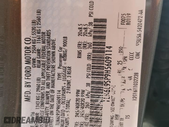 2017 Lincoln Continental Select z VIN 1LN6L9SP9H5609114, wystawiony jako Copart lot #75826794 z przebiegiem 21 770 mil mil oraz Szkoda całkowita • Salvage title. Historia ofert i sprzedaży dostępna na DreamBid. Obrazek 13.