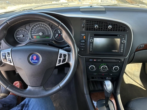 2008 Saab 9-3 with VIN YS3FB79Y686011916, listed as a Copart auction lot 45656735 with 195,263 mi miles and Salvage Title. Bid and sale history available at carsss.com. Image 9.