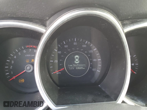 2015 Kia Optima LX with VIN KNAGM4A78F5584825, listed as a Copart auction lot 46266055 with 69,689 mi miles and Salvage Title. Bid and sale history available at DreamBid. Image 9.