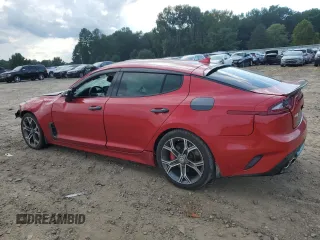 2020 Kia Stinger GT with VIN KNAE35LC4L6079560, listed as a Copart auction lot 72028704 with 50,434 mi miles and Salvage Title. Bid and sale history available at DreamBid. Image 2.